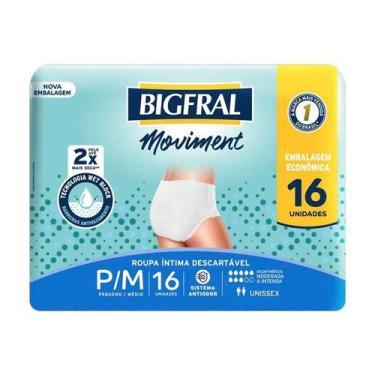 Imagem de Roupa íntima Descartável Bigfral Moviment P/M 16 Unidades