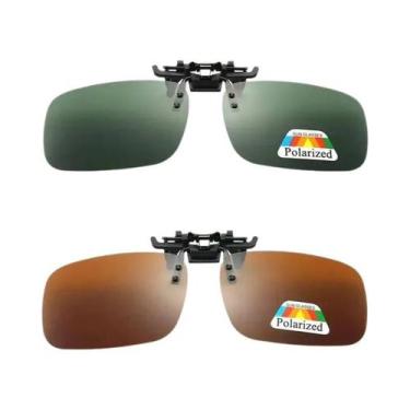 Imagem de Óculos De Sol Polarizados Com Clip-on De 4 Cores, Lentes Cinza UV 380,