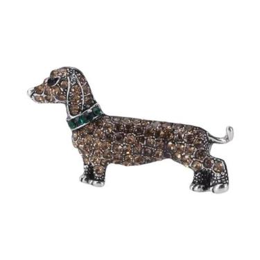 Imagem de Broches De Cachorro Com Strass Unissex Femininos, Pins E Emblemas De A