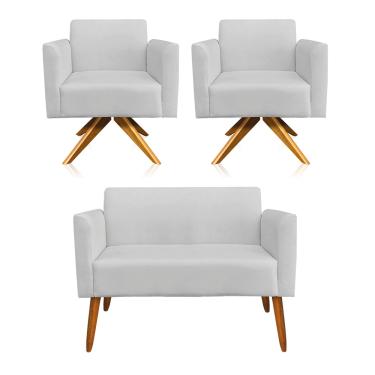 Imagem de KIT 01 NAMORADEIRA E 02 POLTRONAS MARISA