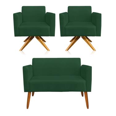 Imagem de KIT 01 NAMORADEIRA E 02 POLTRONAS MARISA