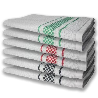 Imagem de 6 Panos De Prato Atoalhado Felpudo Premium Vd+Vm+Pr