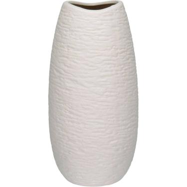 Imagem de VASO DECORATIVO ENFEITE CASA HOME&CO CERÂMICA 24x10x10cm BRANCO