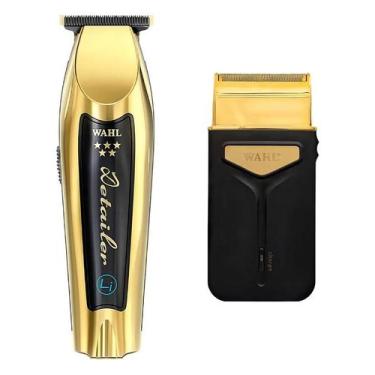 Imagem de Kit Maquina Wahl Detailer Li Gold Travel Shaver Pro Bivolt Dourado Biv