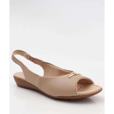 Imagem de Sandália Feminina Rasteira Modare Bege-18187, Bege, 35