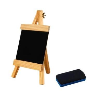 Imagem de Suporte De Madeira Ajustável Em Altura Com Quadro De Giz Dupla Face Pa
