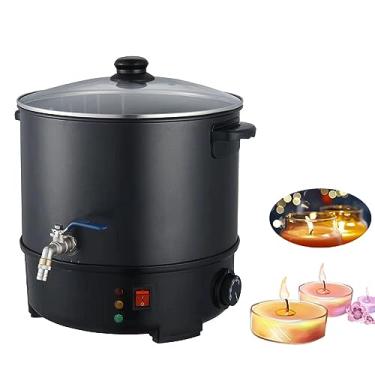 Imagem de Caldeirão de cera para fabricação de velas de 10L - Caldeirão elétrico para velas, controle de temperatura, bico de escoamento rápido - Adequado para soja, parafina, coco, cera de abelha,10L