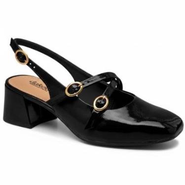 Imagem de Sandália Feminina Trissê Peep Toe Salto Bloco Dakota-Feminino