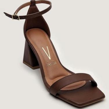 Imagem de Sandália Feminina Salto Alto Bloco Tiras Vizzano-Feminino