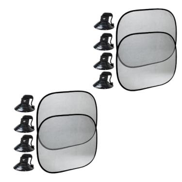 Imagem de 4 Proteção Solar Com Ventosa Sol Cortina Carro Janela Traseira Lateral Dianteira Conjunto 4 Peças Protetor Quebra Sol Tela Tapa Sol