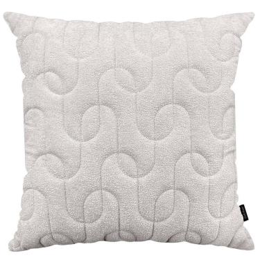 Imagem de Capa para Almofada Fio Boucle Bordada em 3d 50cm X 50cm Concept Bege