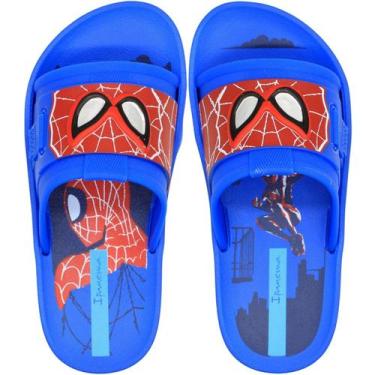 Imagem de Chinelo Slide Ipanema Marvel Action Web Hero Menino, Azul, 33/34