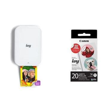 Imagem de Mini impressora fotográfica Canon IVY 2 branca com 20 adesivos