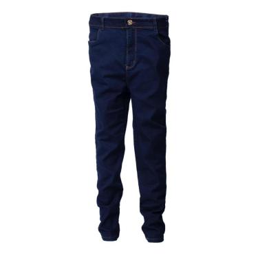 Imagem de Calça Jeans Feminina Jezzian Plus Size Cigarrete Azul Escuro-Feminino