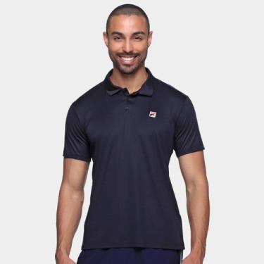 Imagem de Camisa Polo Fila Player F-Box Masculina, Preto, Vermelho, G