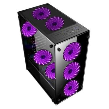 Imagem de Gabinete Gamer Vidro Usb3.0 Xway 01150 Com 8 Fan Cooler, Rosa