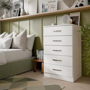 Imagem de Cômoda Gaveteiro Multiuso Organizador De Roupa Com 5 Gavetas Para Quar