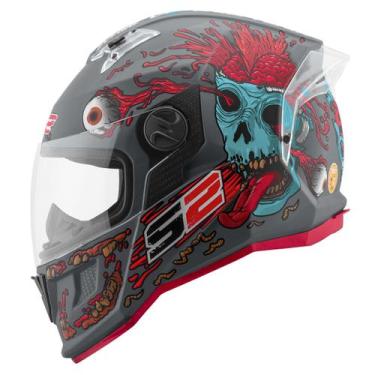 Imagem de Capacete Fechado Stealth Zombie Fosco Pro Tork Masculino Feminino Segu