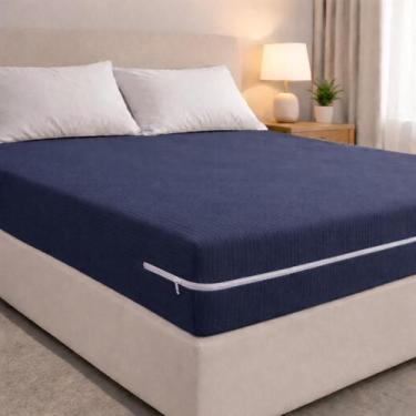 Imagem de Capa de Colchão Queen em Malha com Ziper Arte Cazza - Arte & Cazza, Az