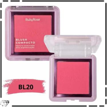 Imagem de Blush Compacto Ruby Rose Textura Acetinada Super Fixação Matte - RUBYR