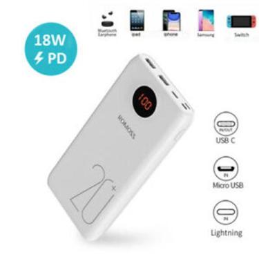 Imagem de Carregador Portatil 10000mah 02 Usb Power Bank Branco - Power Box