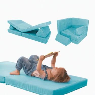 Imagem de Sofá de brincar Infantil Modular Montessori 4 Peças Verde - Freso