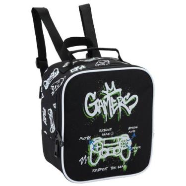 Imagem de Lancheira Térmica Escolar Infantil Estilo Gamer para Passeio Viagem Ma