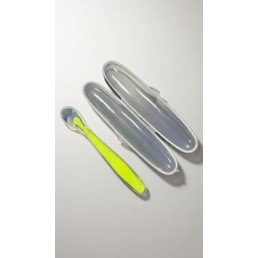 Imagem de Colher Silicone Bebê com Estojo 1 Unidade - Congratulations Store