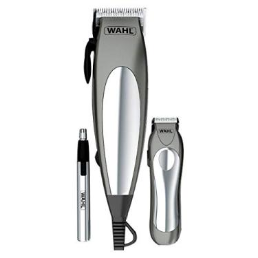 Imagem de Kit Maquina e Aparador 220V Deluxe Groom Pro Prata WAHL