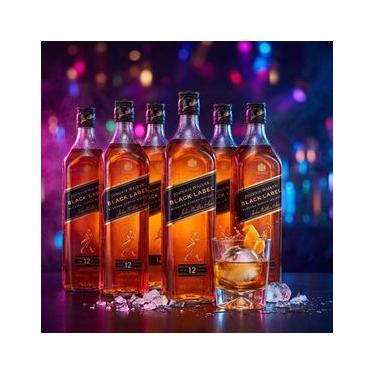 Imagem de Kit 06 Johnnie Walker Black Label Blended Scotch Whisky 1000ml