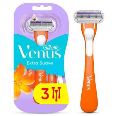 Imagem de Aparelho de Depilação Gillette Venus Extra Suave Descartável 3 Unidade