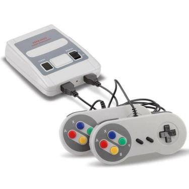 Imagem de Video Game Super Mini Sfc Shopmix com 620 Jogos e 2 Controles Bivolt