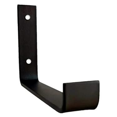 Imagem de Kit 2 Suporte Mão Francesa Invertida 20Cm Preto