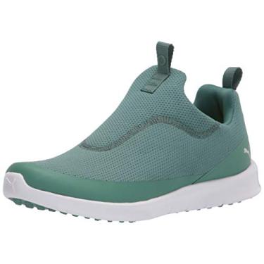 Imagem de PUMA Sapato de golfe feminino Laguna Fusion sem cadarço, Abeto azul - Puma - prata, 6.5