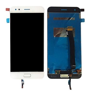 Imagem de HAIJUN Peças de substituição para celular tela LCD e digitalizador conjunto completo com botão Home para Asus ZenFone 4 / ZE554KL (preto) cabo flexível (cor: branco)