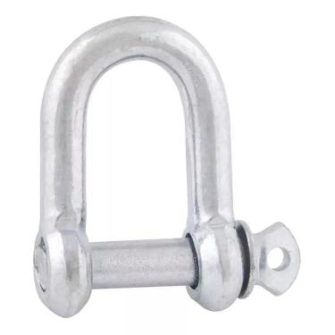 Imagem de Anilha Manilha Reta Para Cabo De Aço 1/4 - 10 Unidades