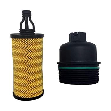 Imagem de iFJF 311401 Filtro de óleo e tampa de substituição para Maserati V6 3.0L Ghibli 2014-2019 Quattroporte 2014-2019 Lavante 2017-2020 Substitui 298939 000311401