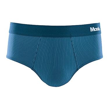 Imagem de Cueca Slip Micr Listr Elast Liso, Mash, Masculino, Azul Petroleo, P