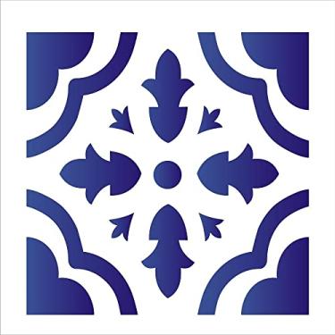 Imagem de Stencil de Acetato para Pintura OPA Simples 14 x 14 cm - 1362 Ladrilho Coração