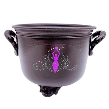 Imagem de New Age Source Metal Caudron c/estampa de deusa, preto