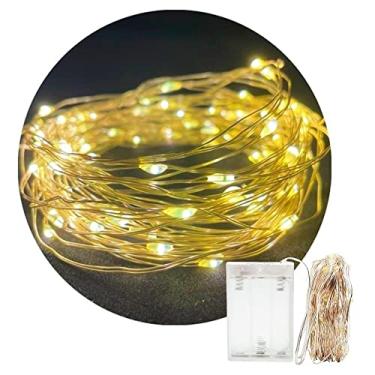 Imagem de Fio De Fada Led Decoração Cordão De Luz - Branco Quente Tamanho:2 Metros