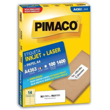 Imagem de Etiqueta Pimaco Inkjet + Laser - A4363 00437