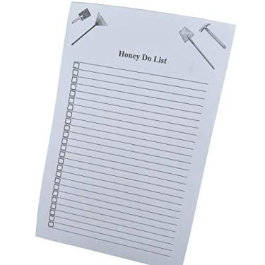 Imagem de Bloco de lista Honey Do – bloco de notas para a lista de tarefas domésticas – (75 folhas, 5,5" x 8,5") ferramentas, pincel de tinta, ancinho e pá