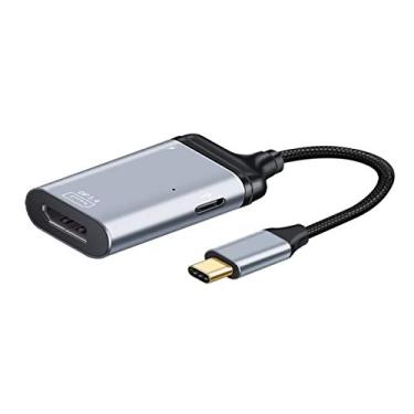 Imagem de chenyang Adaptador conversor de monitor Cablecc USB-C tipo C para Displayport 4K 2K 60hz com porta de alimentação PD fêmea