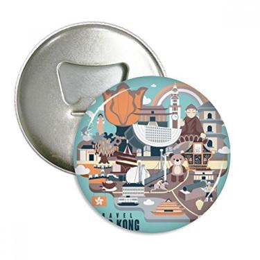 Imagem de Hong Kong Sightseeing Famoso abridor de garrafas China emblema multifuncional