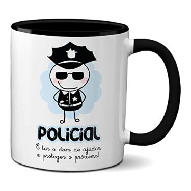 Imagem de Caneca Policial É Ter O Dom De Ajudar e Proteger O Próximo (Preta)