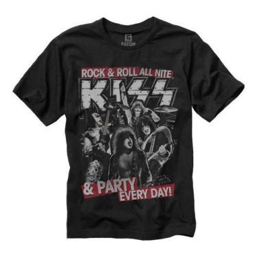 Imagem de Camiseta Banda Kiss Camiseta Rock & Roll All Nite Banda Kiss - Fatum