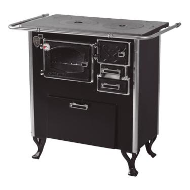 Imagem de Fogão A Lenha C Forninho Esquerdo Preto Fornos Pinhal N1