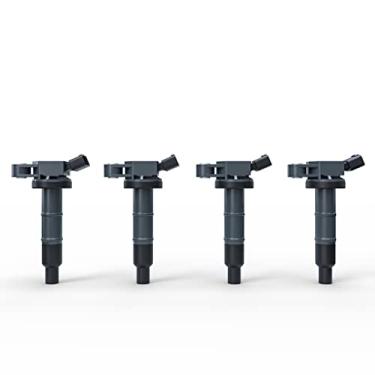 Imagem de Conjunto de 4 bobinas de ignição – Compatível com veículos Toyota, Scion e Lexus – Camry, Corolla, Solara, tC, xB, HS250h e mais modelos 2.0L, 2.4L – Substitui modelos 90919-02244, UF333 – Modelos de ano 2001-2012