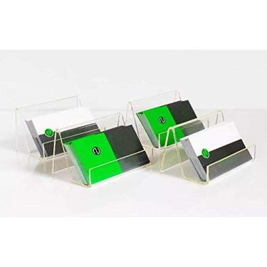 Imagem de 3un porta cartão de visitas de mesa acrílico cristal clean estúdio acrílicos